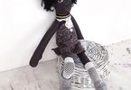 Szmaciana lalka z afro
