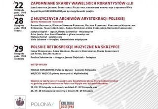 Festiwal Polska Muzyka Odnaleziona w Łazienkach Królewskich