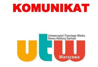 Komunikat: Zawieszone wydarzenia i zajęcia UTW w DK Zacisze
