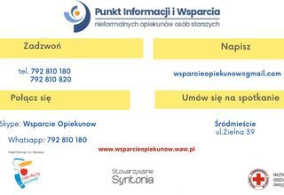 Punkty Informacji i Wsparcia dla Opiekunów Punkty Informacji i Wsparcia dla Opiekunów