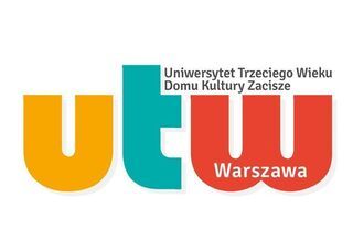 logo Uniwersytetu Trzeciego Wieku w kolorach żółtym, niebieskim i czerwonym