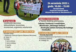 Plakat IV Warszawskiej Olimpiady Seniorów