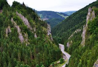 Zdjęcie zalesionych gór w Słowacji, foto: https://www.mywaytoheaven.pl/2017/08/sladami-janosika-czyli-zbojnickim.html