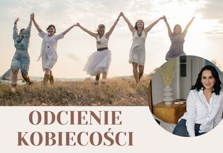 Grafika: kobiety na łące trzymające się za ręce