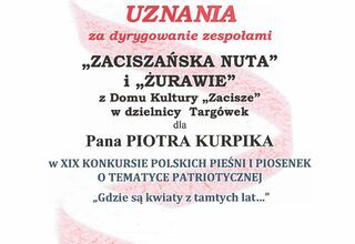 Zdjęcie dyplomu dla Piotra Kurpika