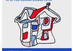 Plakat z pracą Jeana DUBUFFETA przedstawiającą domek