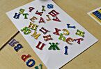 Rozsypane literki z alfabetu ukraińskiego