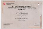 Zdjęcie: dyplom wyróżnienie dla Haliny Mikołajczak