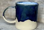 Zdjęcie: kubek ceramiczny beżowo - granatowy