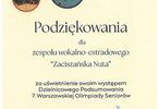 Podziękowanie dla zespołu Zaciszańska Nuta