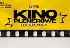Zdjęcie: grafika na żółtym tle z napisem Letnie kino plenerowe dla dorosłych z filmową czarną taśmą pośrodku
