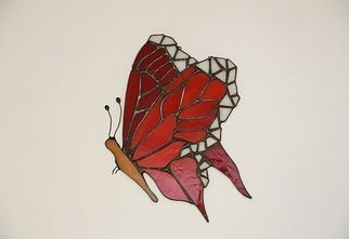 Witraż przedstawiający motyla