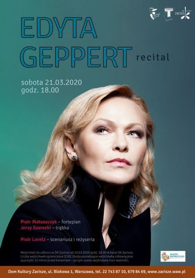 Plakat promujący koncert Edyty Geppert