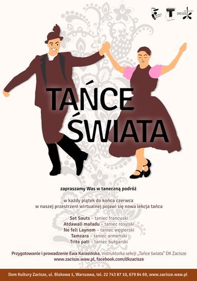 Plakat promujący wydarzenie Tańce Świata
