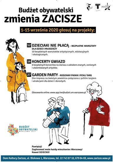 Plakat promujący głosowanie na budżet obywatelski
