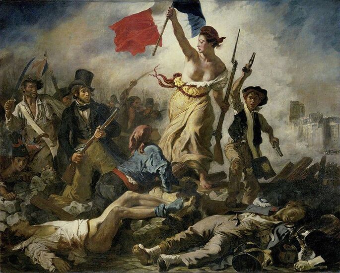 Obraz: Eugène Delacroix „Wolność wiodąca lud na barykady”