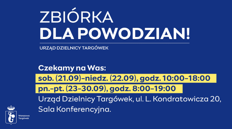 Granatowa grafika z białą czcionką i żółtym polem