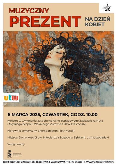 Plakat: Muzyczny koncert na Dzień Kobiet