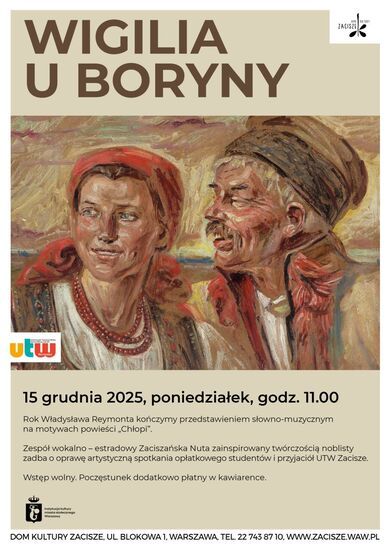 Plakat: Portrety mężczyzny i kobiety w strojach ludowych