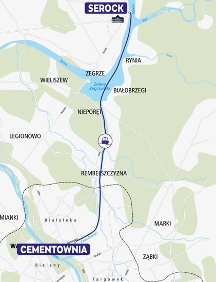 Mapa rejsu statkiem