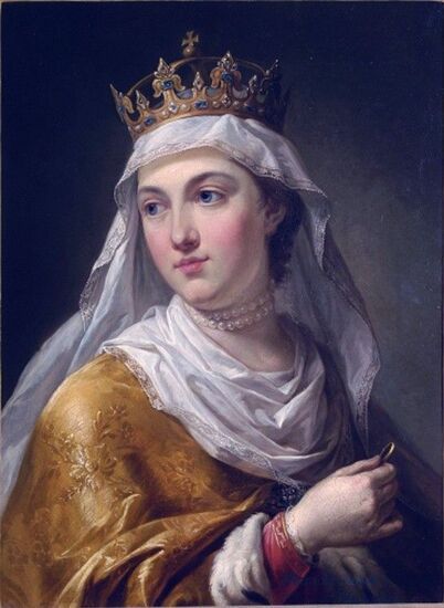 Obraz młodej kobiety z koroną na głowie, foto: https://naszahistoria.pl/tag/ludwika-maria-gonzaga
